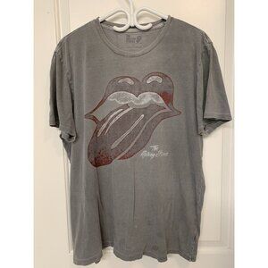 Rolling Stones T Shirt Lucky Brand Distressed Thrashed XL